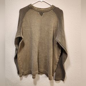 Men's Olive 100% Cotton Heavy Long Sleeve Shirt